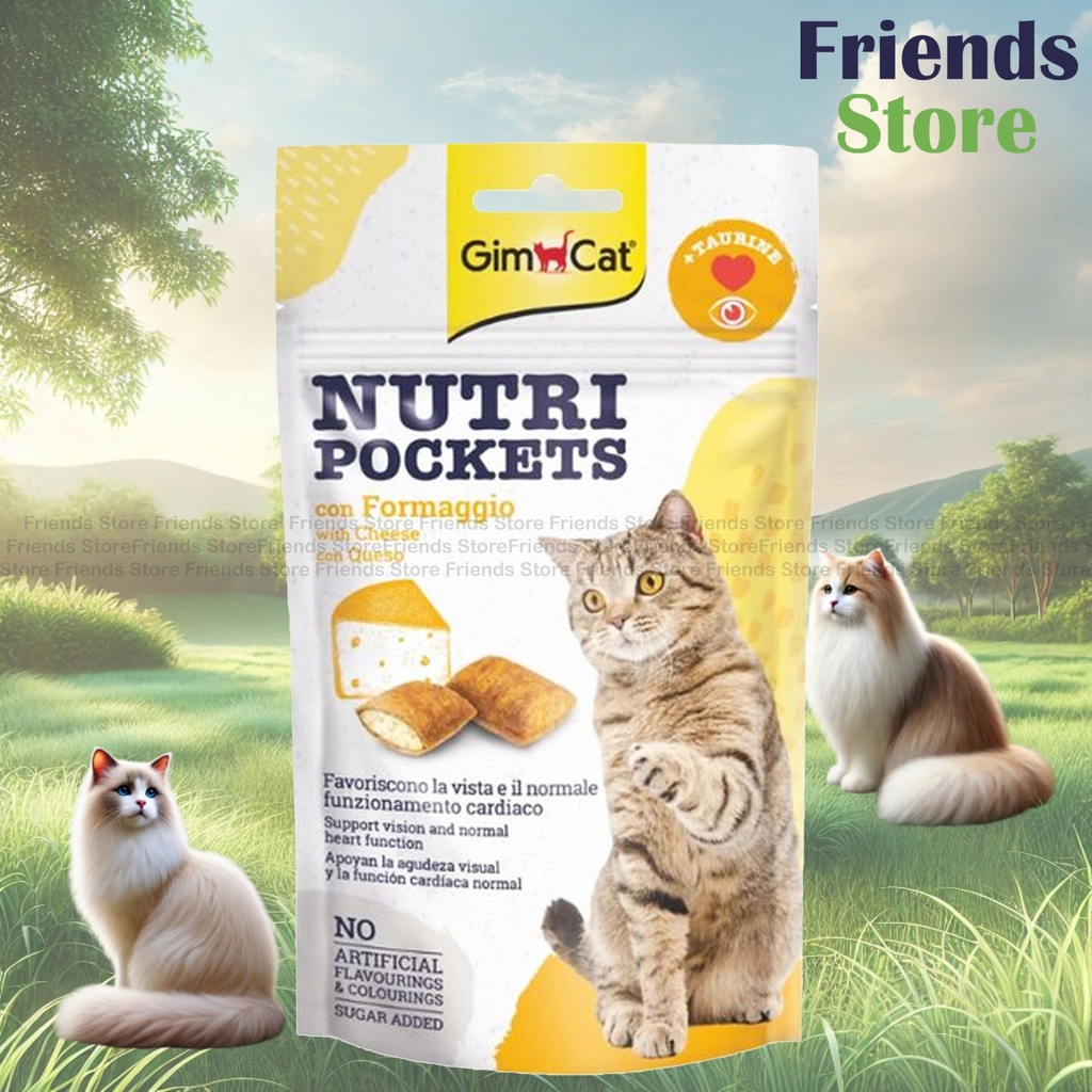 [GM400716] GimCat - NUTRI POCKETS WITH CHEESE AND TAURIN 60G