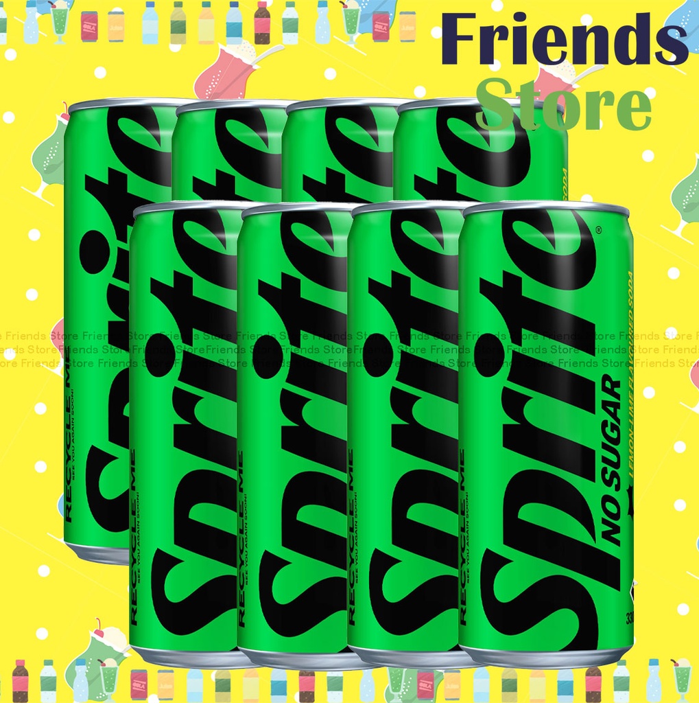 [400171H2] Sprite - Tall Can (No Sugar無糖) Lemon-Lime Flv Soda Drink(330ml X 8)