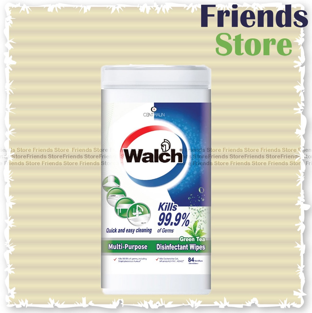 [240052C1F] Walch - Multi-Purpose Disinfectant Wipes Green Tea Flavour (84s)
