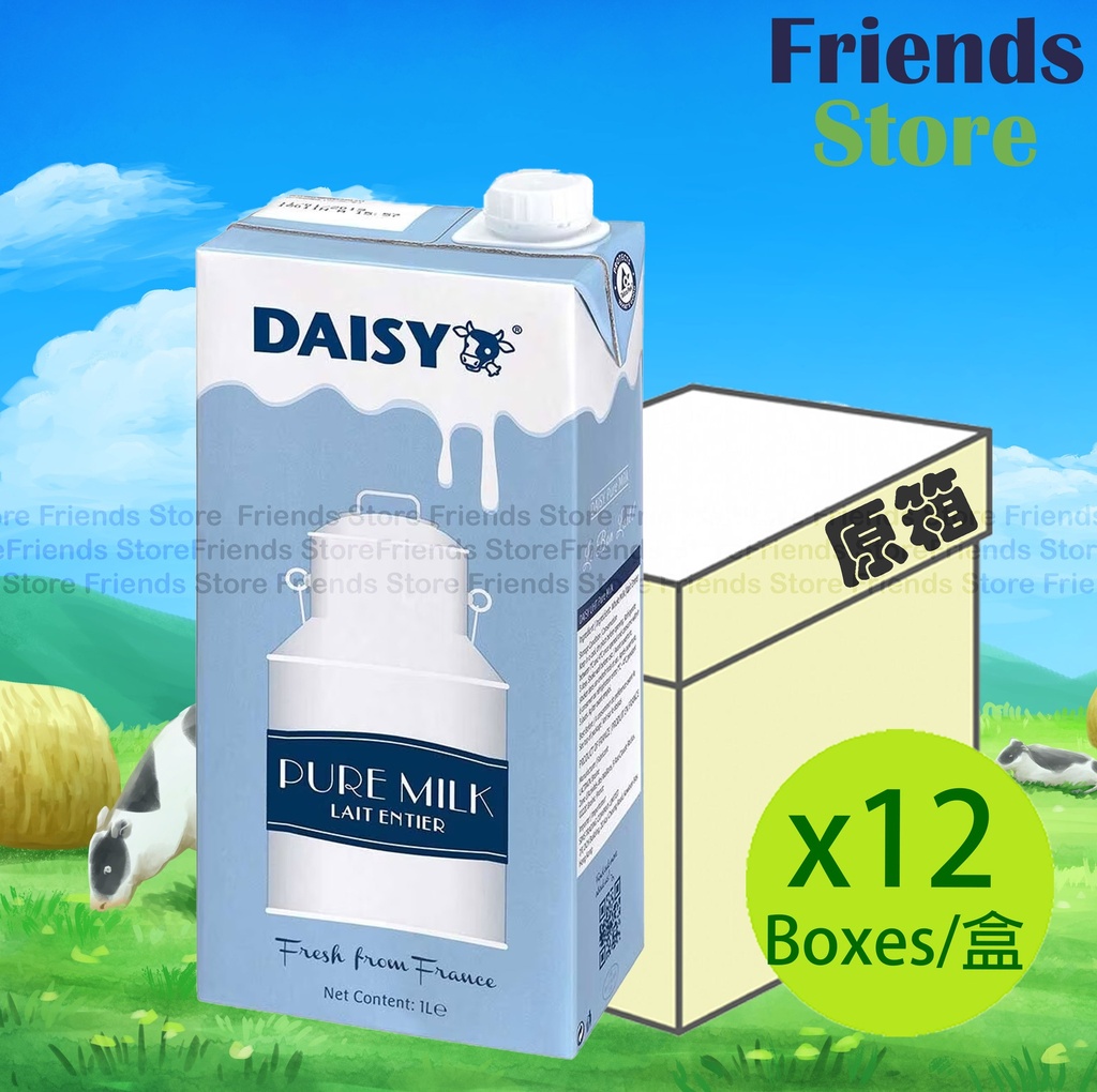 [4004425F] DAISY 純牛乳（青）1L×12本【箱売り】