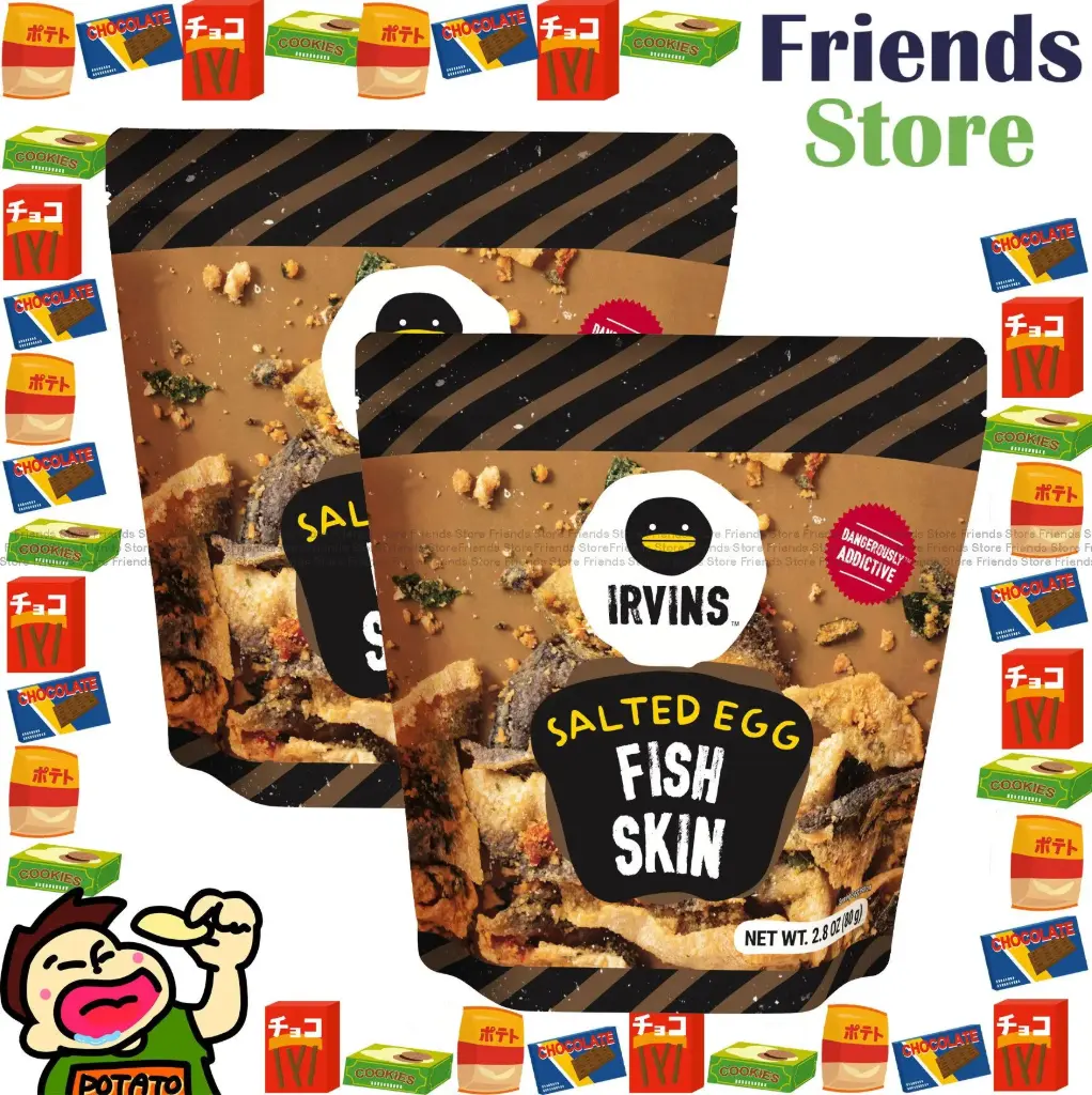 IRVINS - Singapore Salted Egg Fish Skin (80g X 2) 鹹蛋魚皮 (小包裝)
