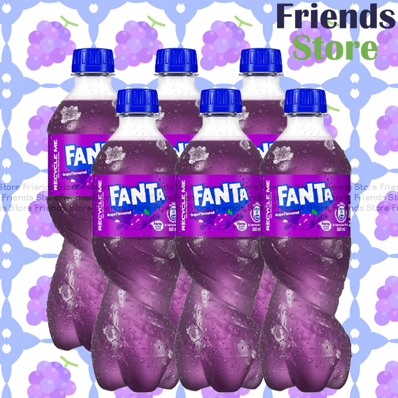 Fanta - bottled Grape Flavoured Soda (500ml X 6)