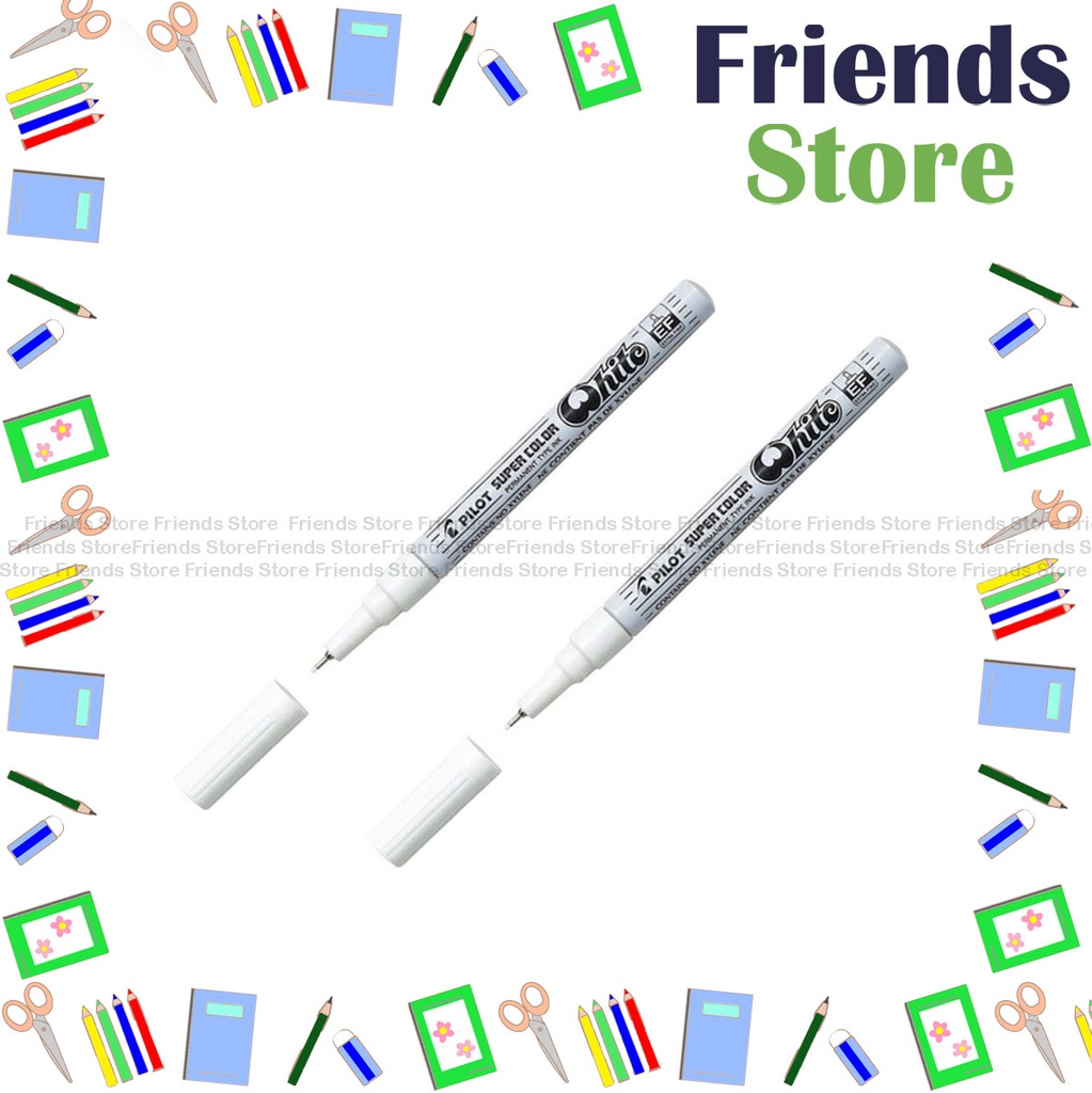 PILOT - Super Color FINE Permanent Marker SC-W-F WHITE X 2