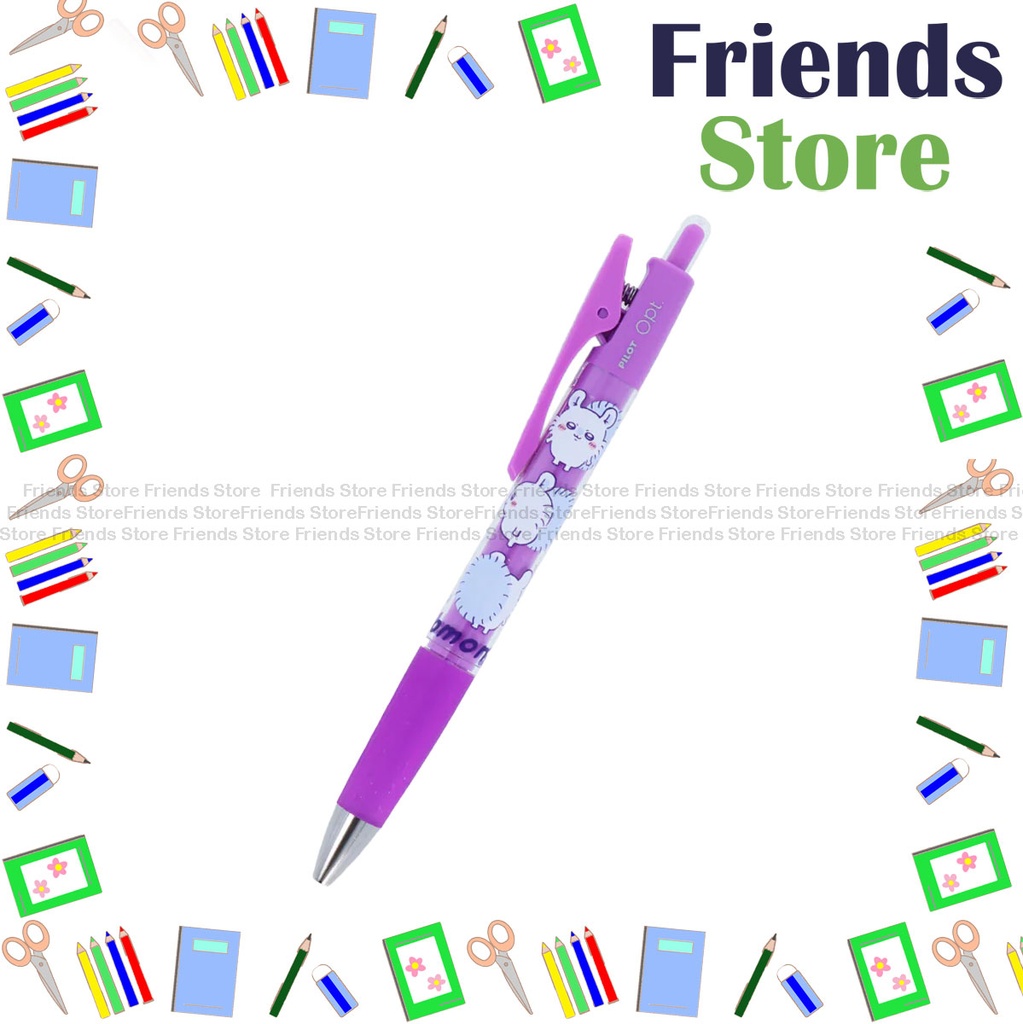 [124059E] PILOT - Made in Japan Chiikawa Series - Momonga OPT 0.7mm Purple barrel Black-ink Ball Point Pen