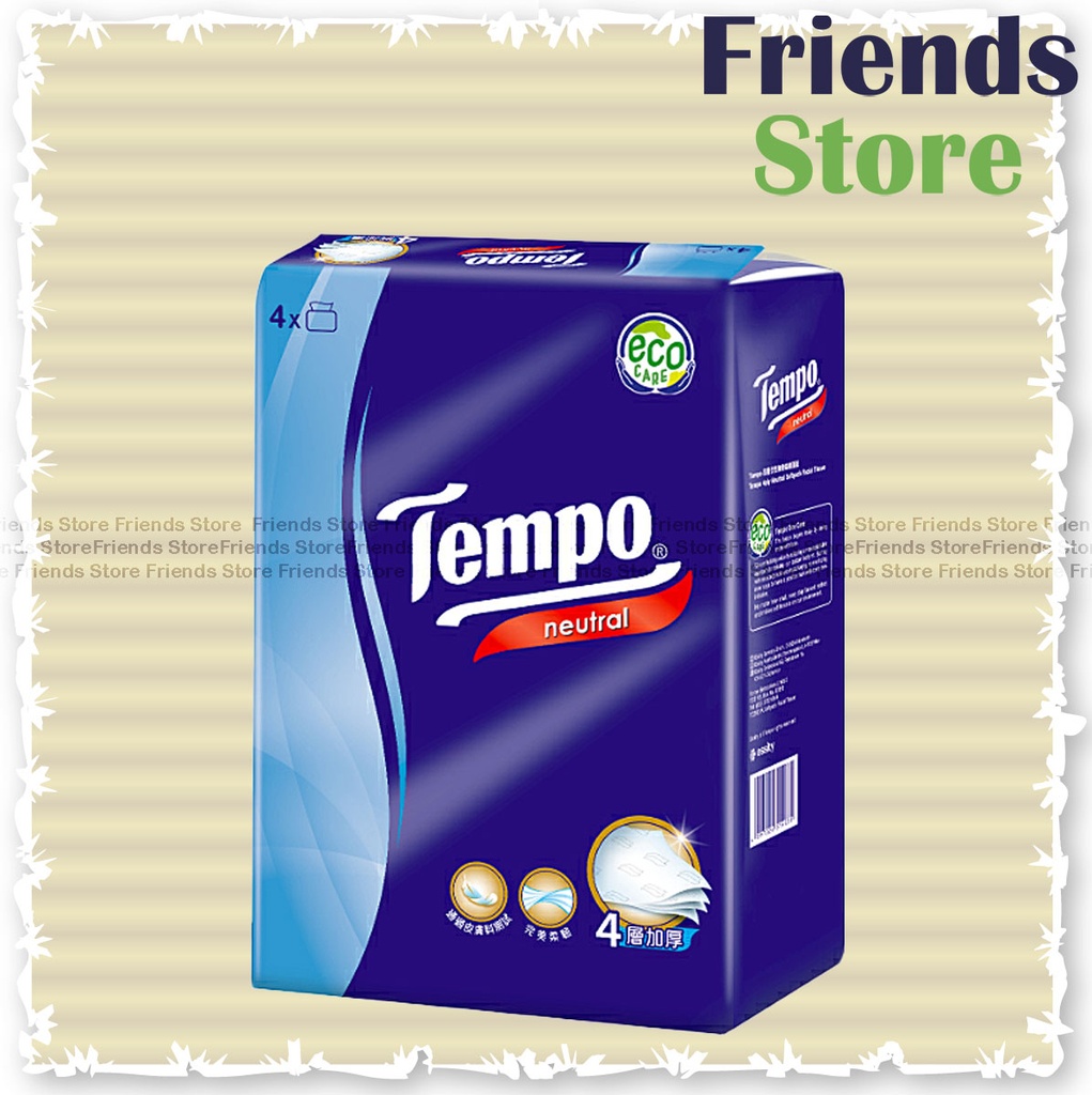 [13034A1] Tempo - <4包裝>  得寶 4層軟抽面紙巾 (無味) 