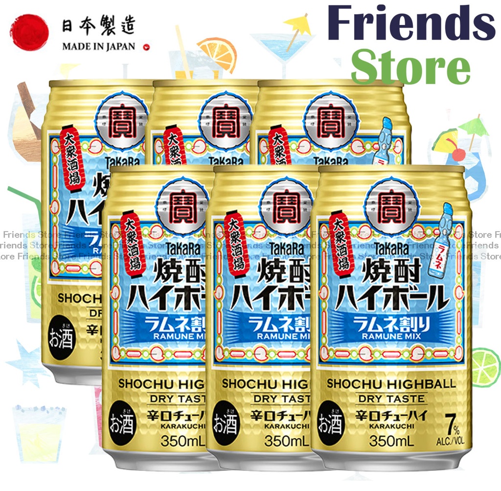 타카라 - 일본 소주 하이볼 라무네 믹스 드라이 테이스트 (350ml x 6개입)