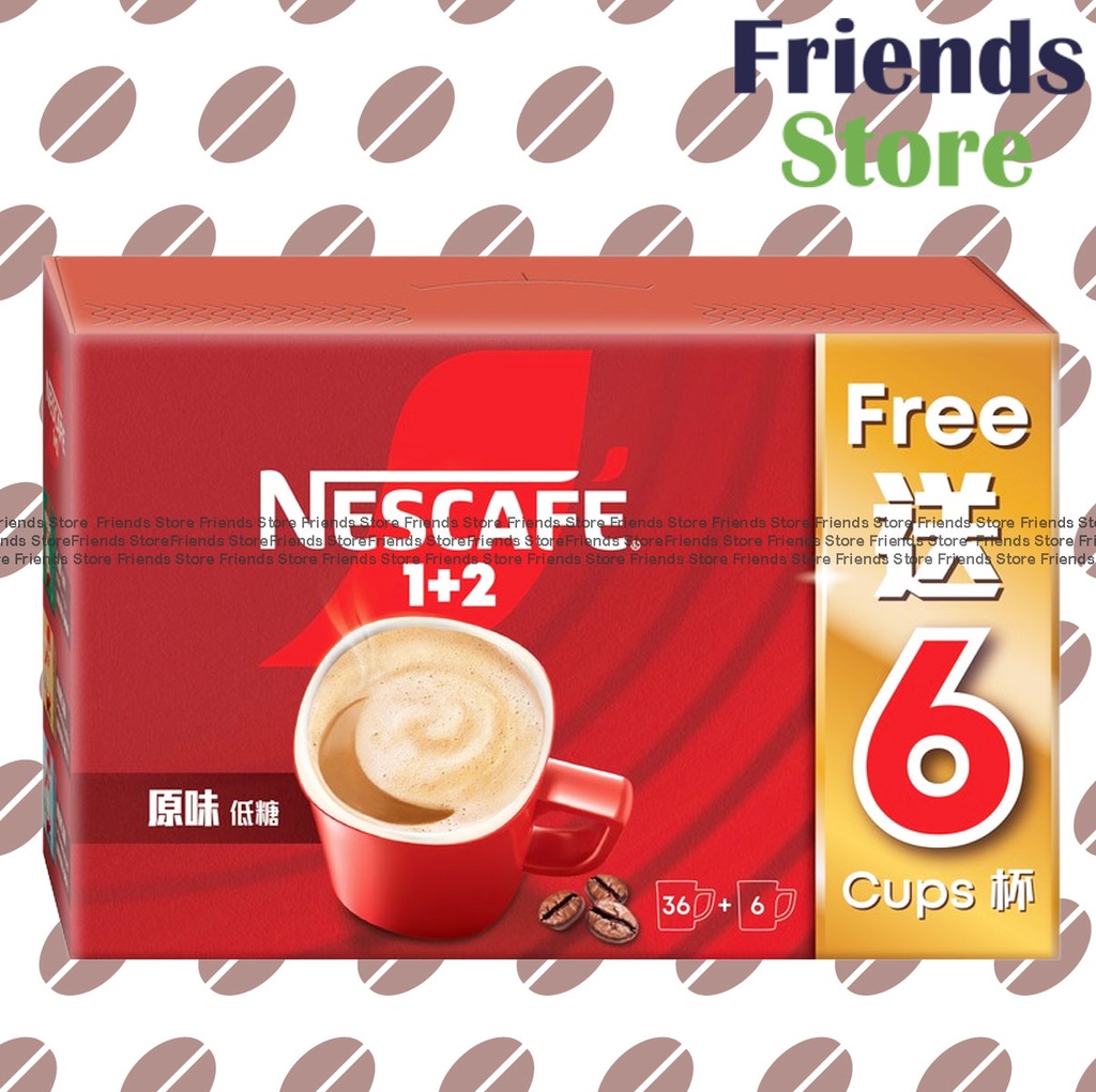 NESCAFÉ - 1+2 Original Instant Coffee Mix (Low Sugar) (36+6 sticks)