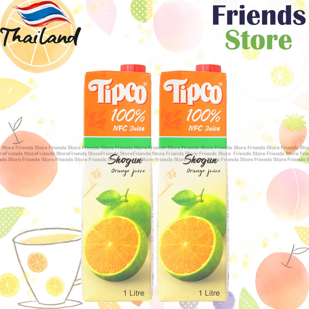 ティプコ - タイ産 100% オレンジジュース - 濃縮還元 (1L x 2)