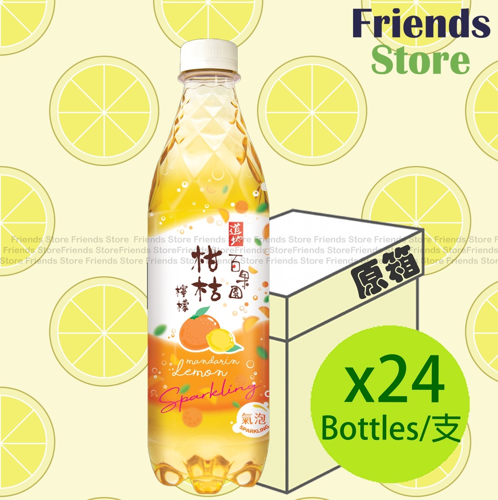 [4000756AF] 道地 - [原箱] <支裝> 百果園 氣泡柑桔檸檬飲品(微碳酸)  (480毫升 X 24)