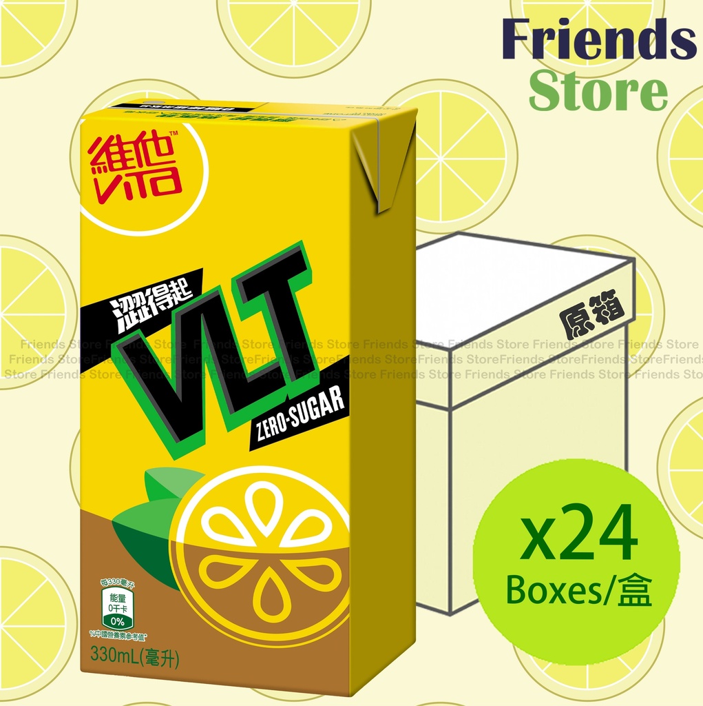 Vitasoy - [Full case] 大盒裝  Lemon Tea Zero Sugar (零糖) (330ml X 24)