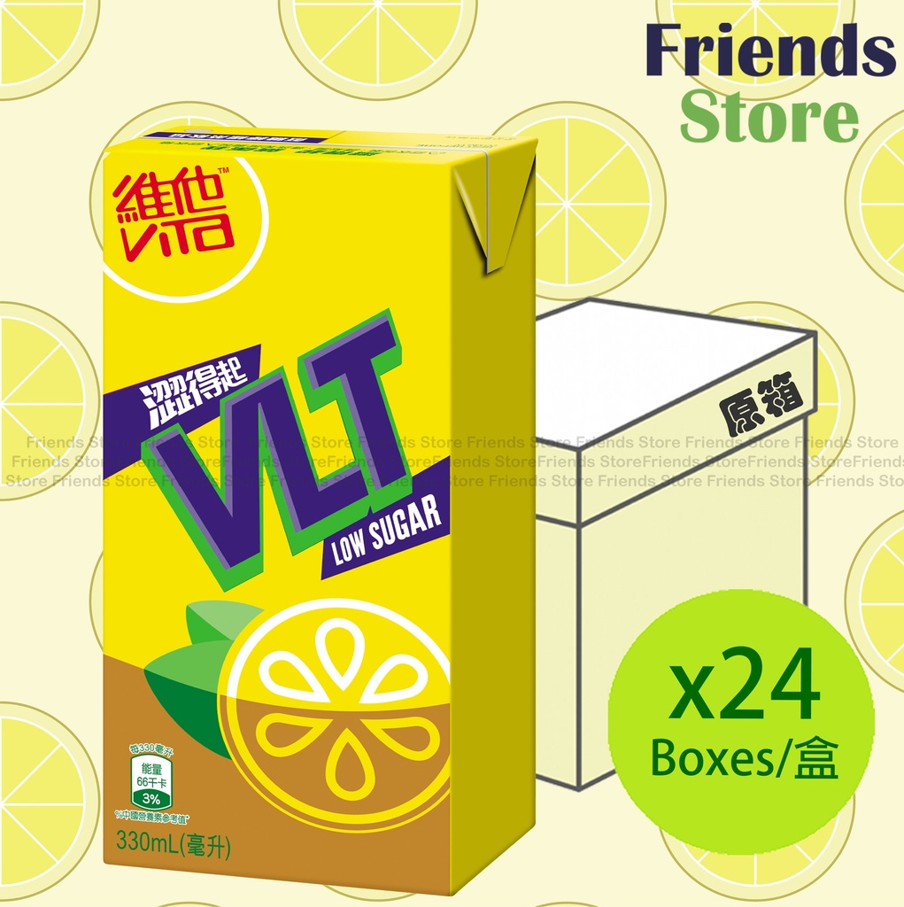 [4001043JF] Vitasoy - [Full case] 大盒裝  Low Sugar Lemon Tea (330ml X 24)