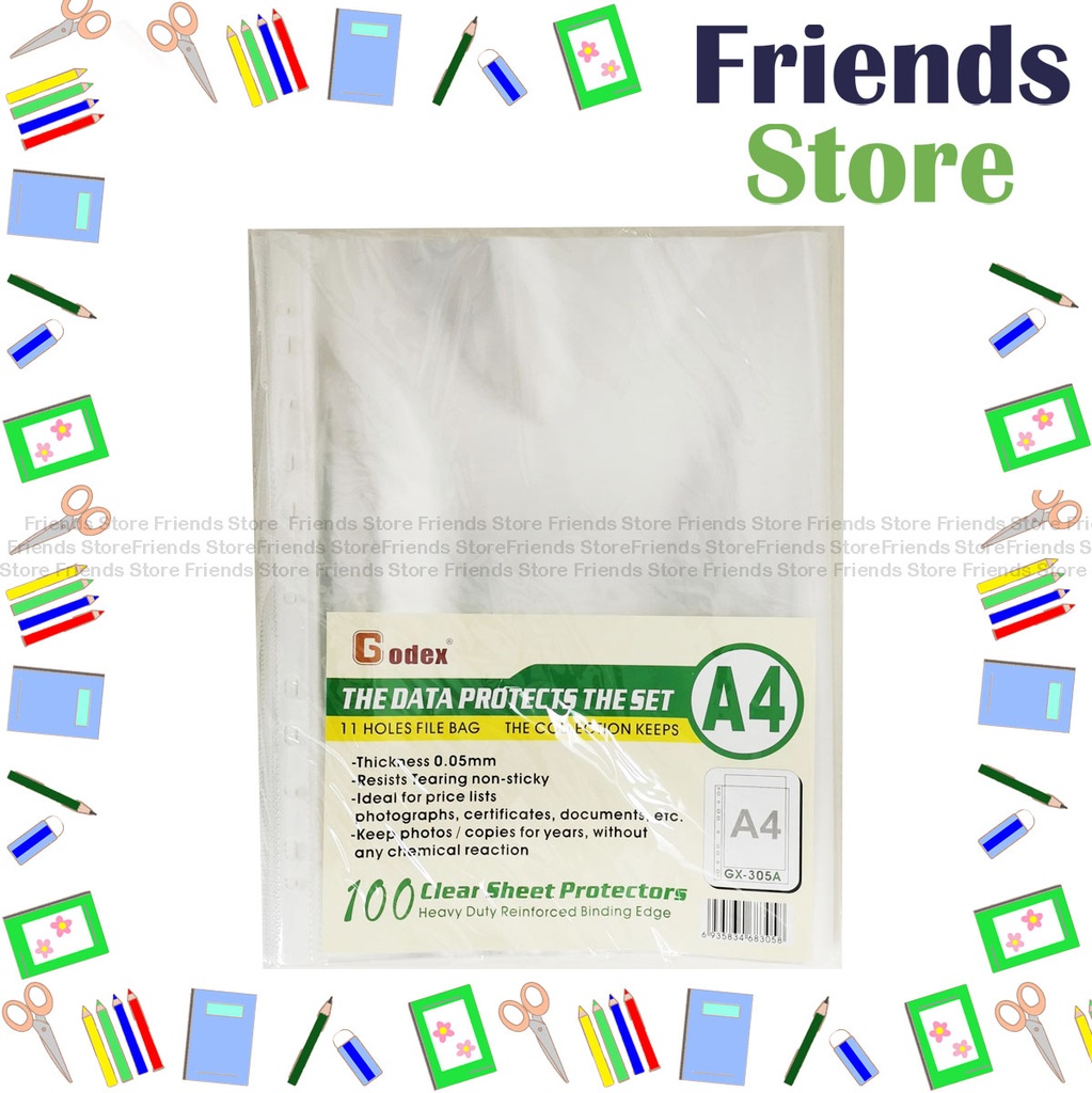 [GX305A] Godex - 11-hole COPY SAFE - A4  (100pcs/bag) GX-305A