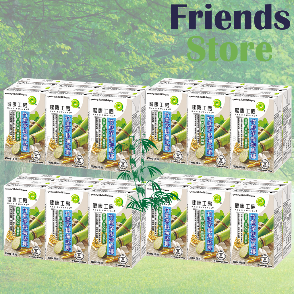 健康工房 - [原箱] 紙包裝 竹蔗茅根海底椰飲料 (250毫升 X 6 X 4)