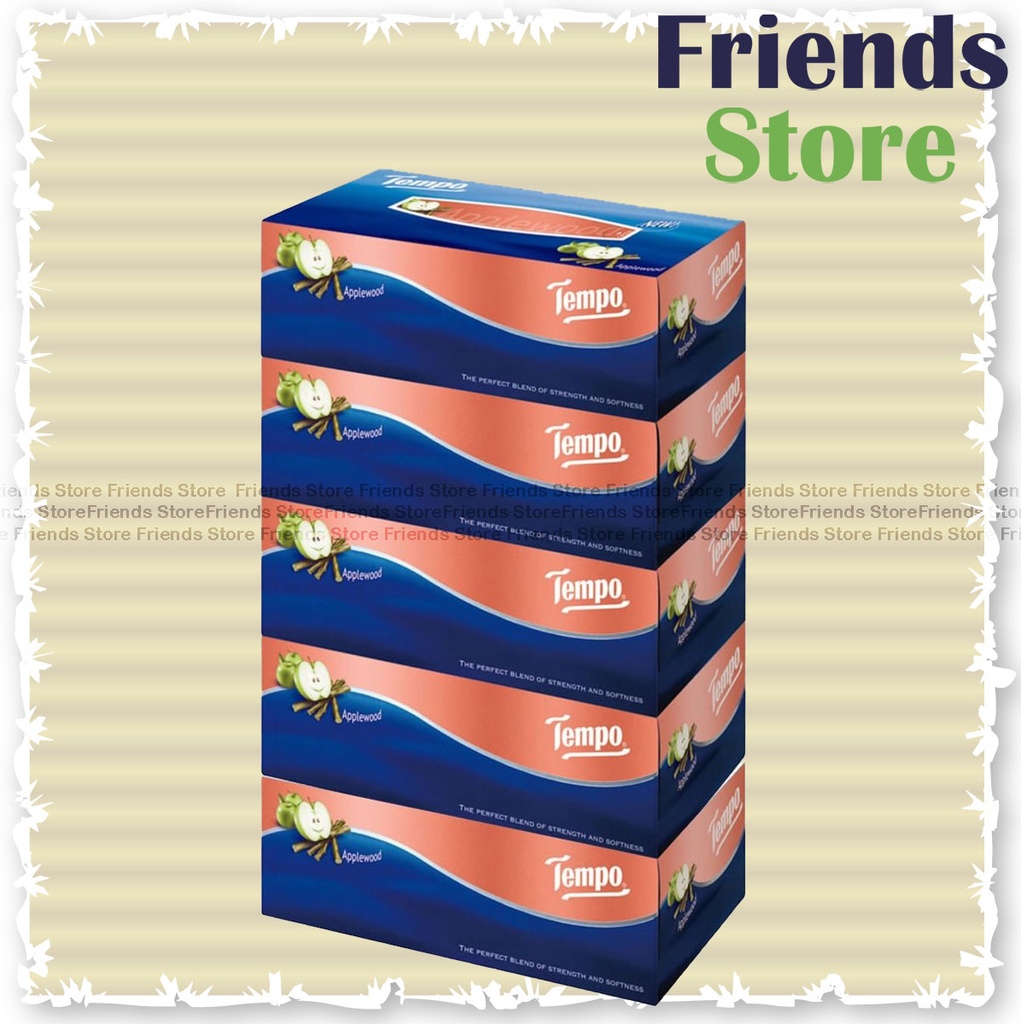 Tempo - Box Facial Tissue ( Apple Wood 蘋果木味 ) 5Boxes    (packing randomly distributed)
