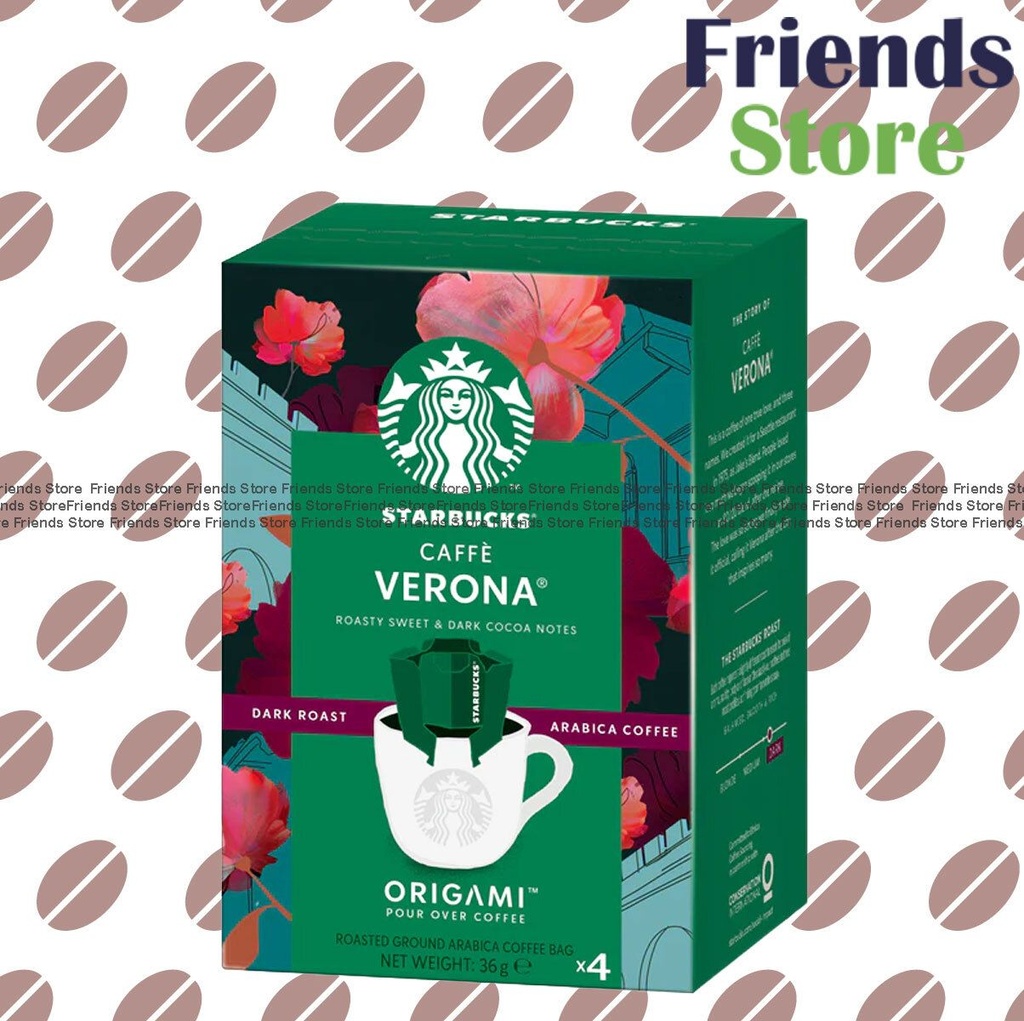 [4NES1M] 星巴克 - Origami™ Caffé Verona™ 掛耳式滴漏咖啡 (每盒4包)