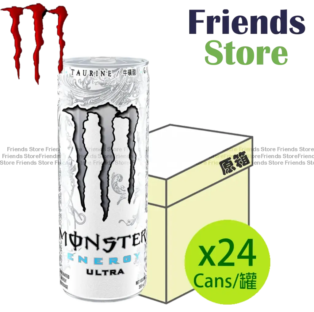 [400150_white] 몬스터 - [풀케이스] <홍콩 판매점 상품> 울트라 에너지 드링크 (화이트) (355ml x 24개입)