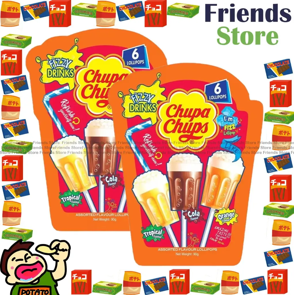 [4im4] Chupa Chups - 3D Soft Drink Lollipop (90g X 2)