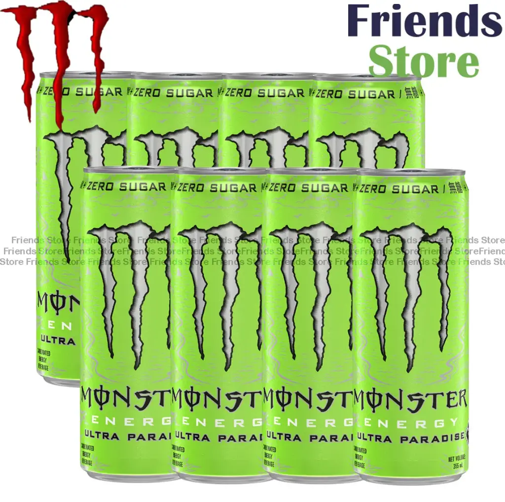[400150_green2] MONSTER - ＜香港ディーラー取扱品＞ ウルトラパラダイス エナジードリンク（ゼロシュガー）（緑）(355ml×8)