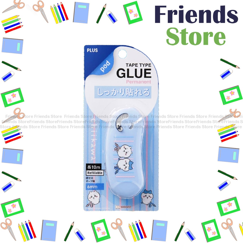 [19025H] PLUS - Limited Edition Chiikawa X Tape Type GLUE W6mm X L10m (Blue) TG-1110-SS