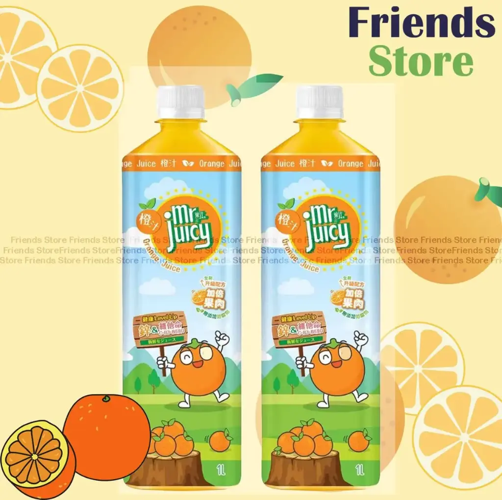 [4007595B] Mr. Juicy - ファミリーパック オレンジジュース(1L × 2本)