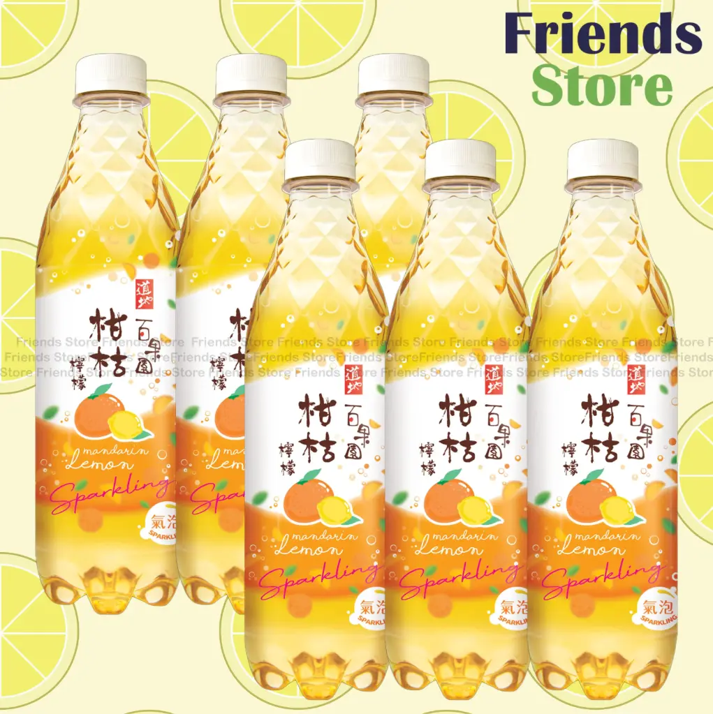 道地 - <支裝> 百果園 氣泡柑桔檸檬飲品(微碳酸)  (480毫升 X 6)