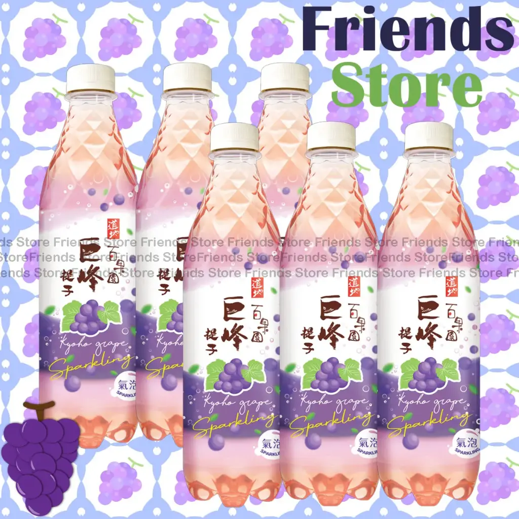 [4000756B] Tao Ti - <ペットボトル> 百果園 スパークリング巨峰グレープ味飲料（炭酸）（480ml × 6本）