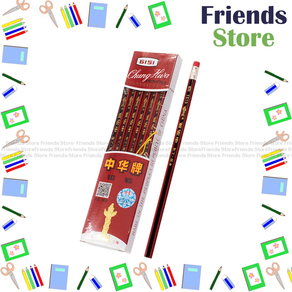 [12901] Chung Hwa 6151 HB 연필 (12개입/상자)