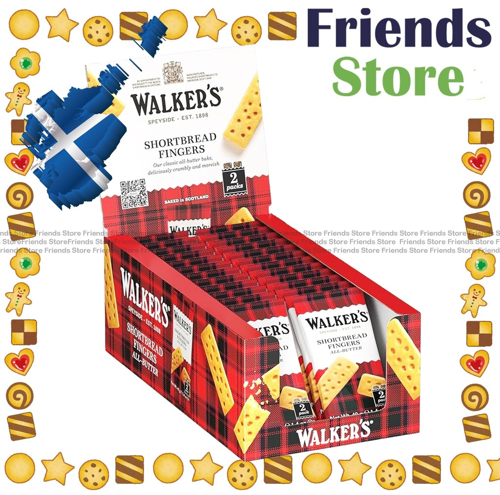 WALKERS - [Box of 24s] Pure butter 2's Shortbread Fingers (40g X 24)