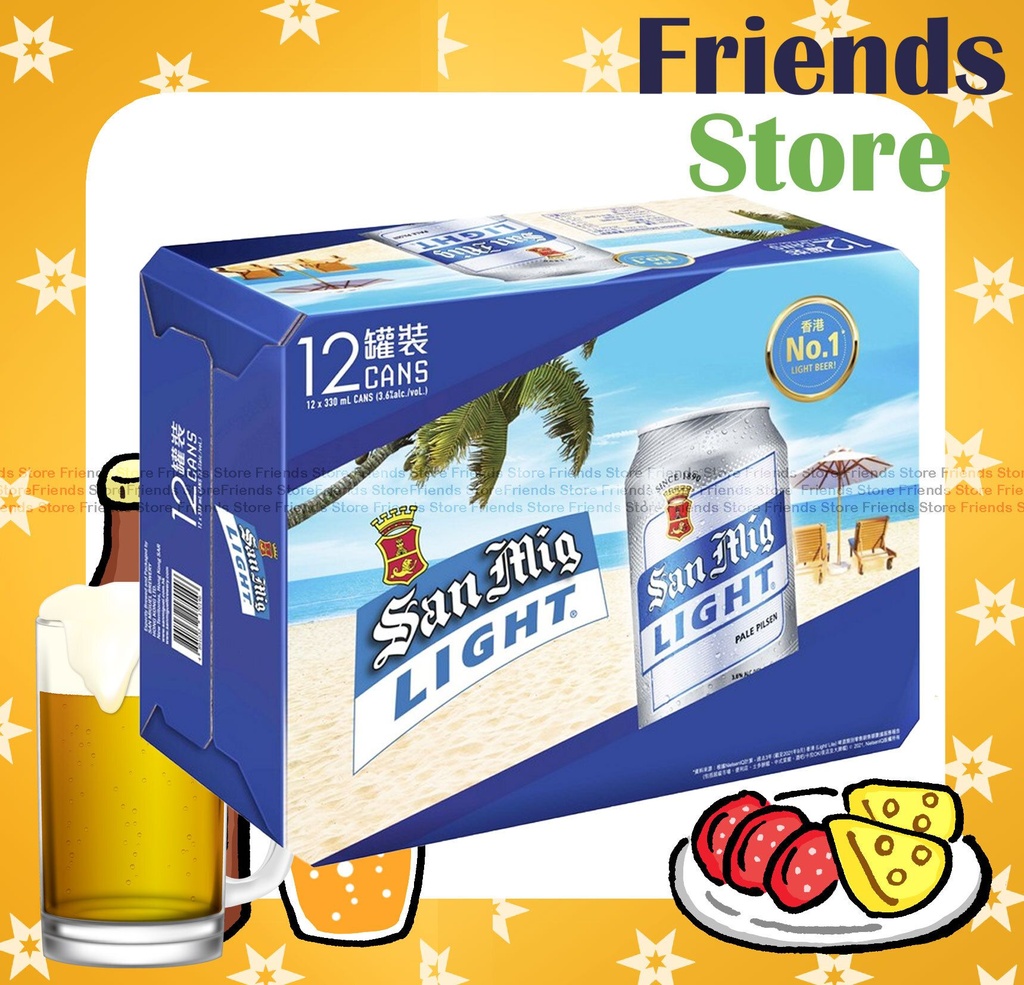 [4001361C1] San Miguel - サンミゲル ライトビール 缶（330ml × 12）