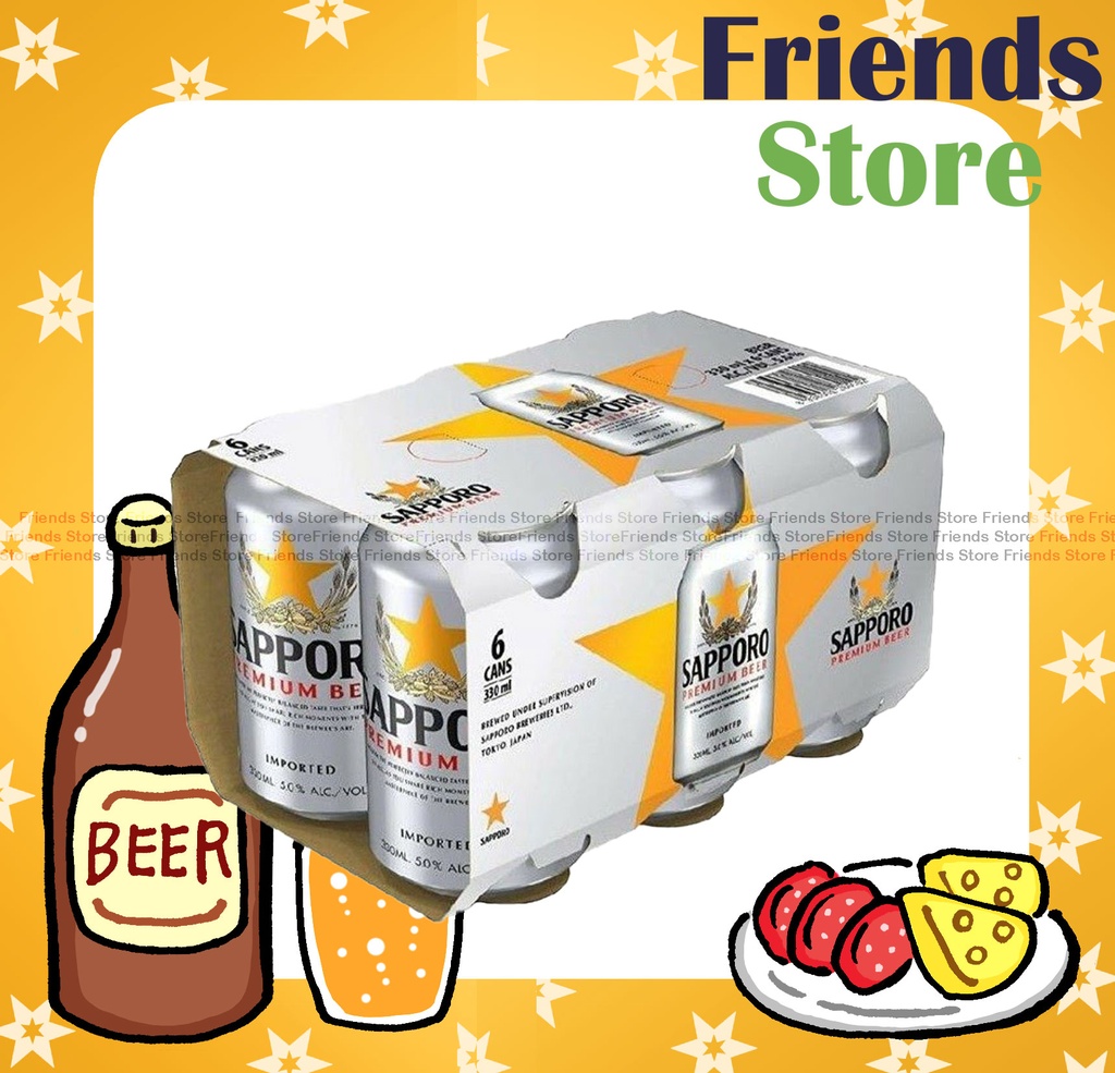 SAPPORO - Premium Beer (330ml X 6)