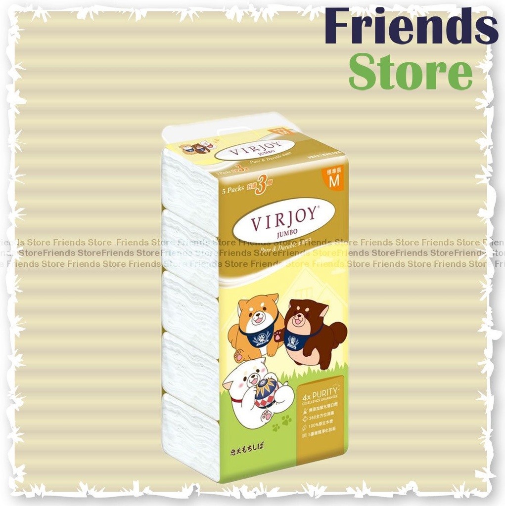 VIRJOY - Soft Pack Jumbo Facial Tissue M-Size 5PK
