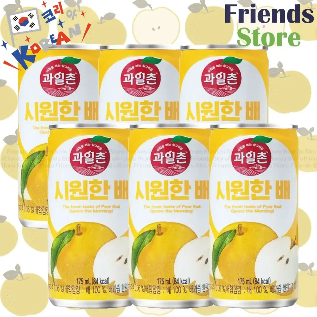 海太 - 韓國 罐裝梨汁 (175毫升 X 6) 平行進口