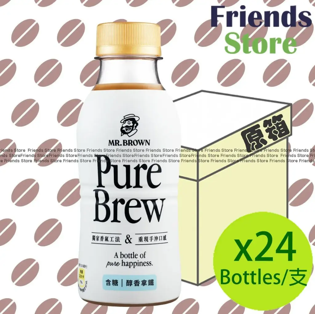 伯朗咖啡 - [原箱] Pure Brew 醇香拿鐵咖啡 (350毫升 X 24)