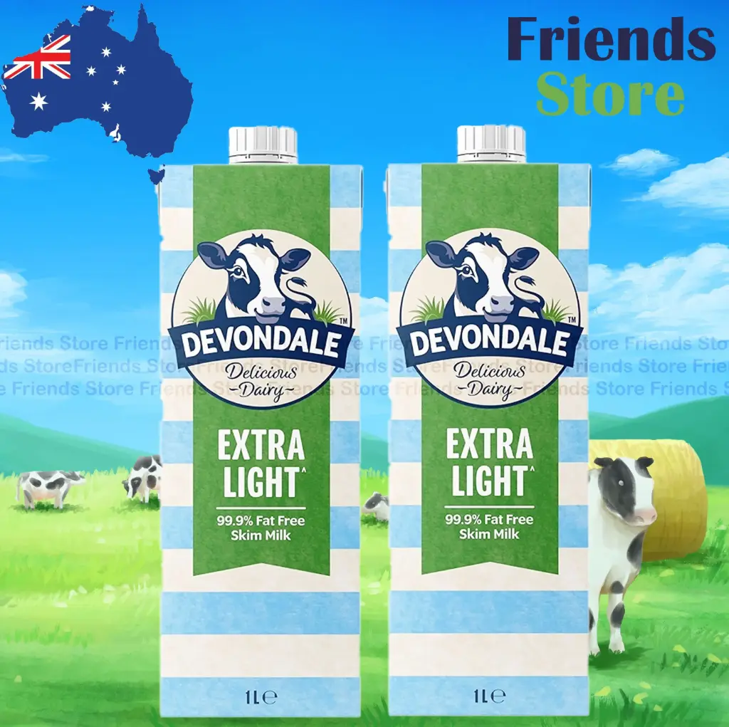 DEVONDALE - スキムミルク 脱脂乳 99.9%脂肪ゼロ エクストラライト (1L × 2本)