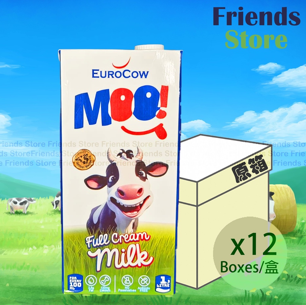 EUROCOW - 【ケース販売】UHT全脂ミルク (1L × 12)﻿