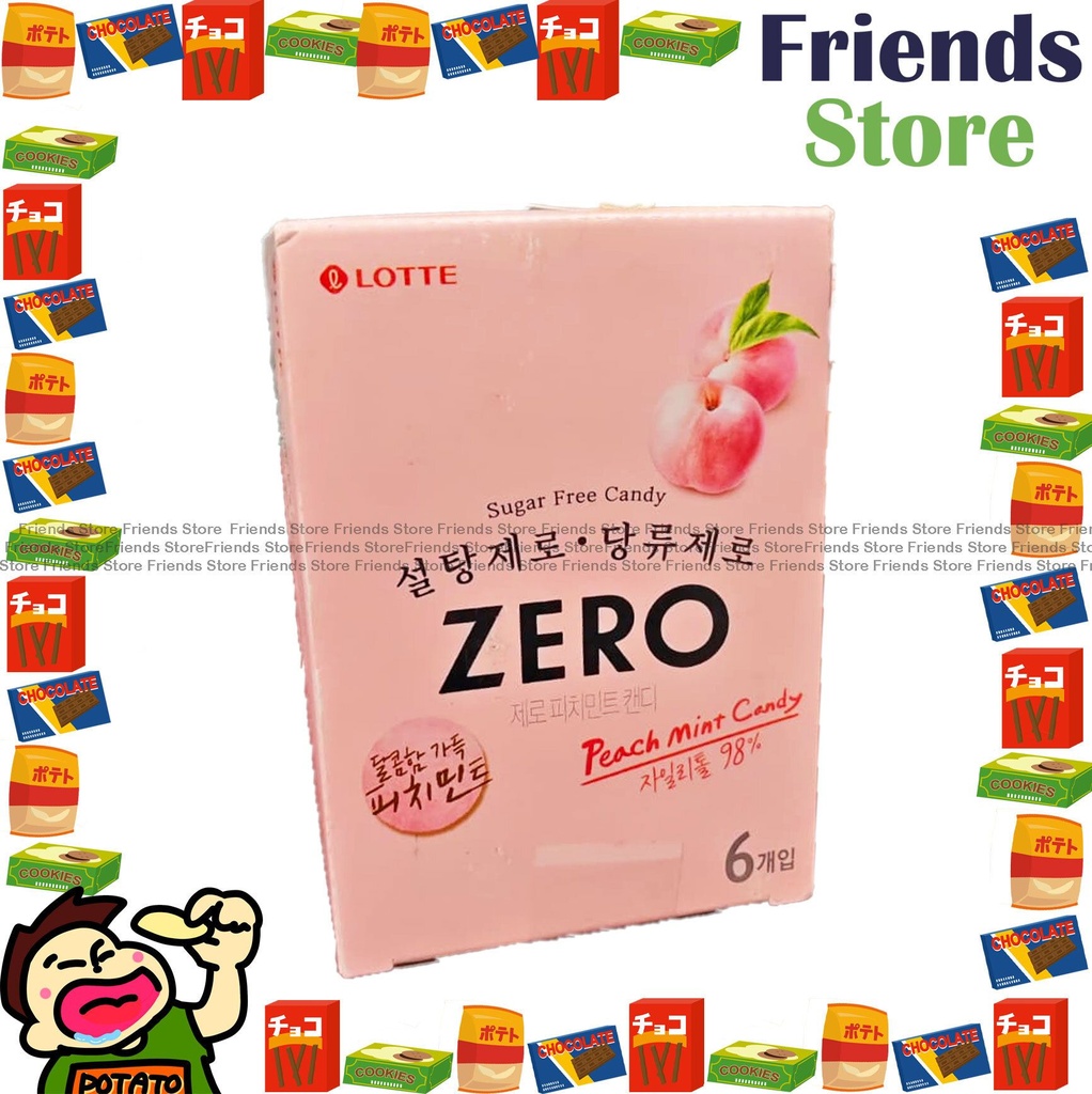 樂天 - [原盒] 韓國Zero 水蜜桃薄荷糖 鐵盒裝 (28克 x 6) (平行進口) *商品食用日期格式為: 年-月-日