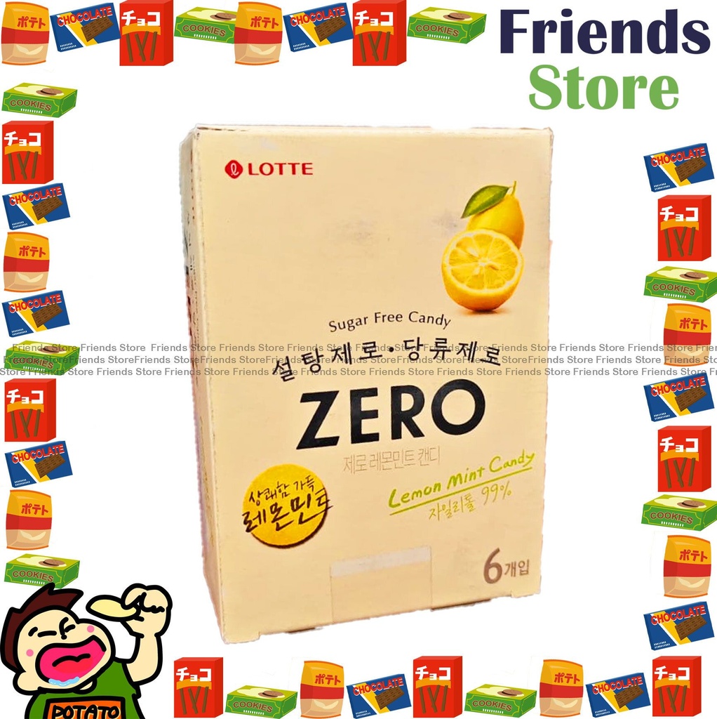 LOTTE - [Full Case] Korean Zero Lemon Mint Candy(28g X 6)Parallel import*Best Before format is Year-mth-day