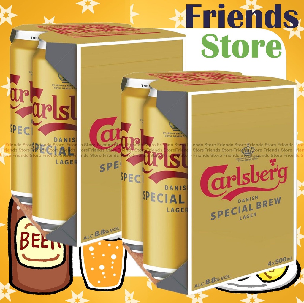 [400145Q] Carlsberg - <King Can> Carlsberg Danish Special Brew Lager Beer (500ml X 8) (Authorized goods)