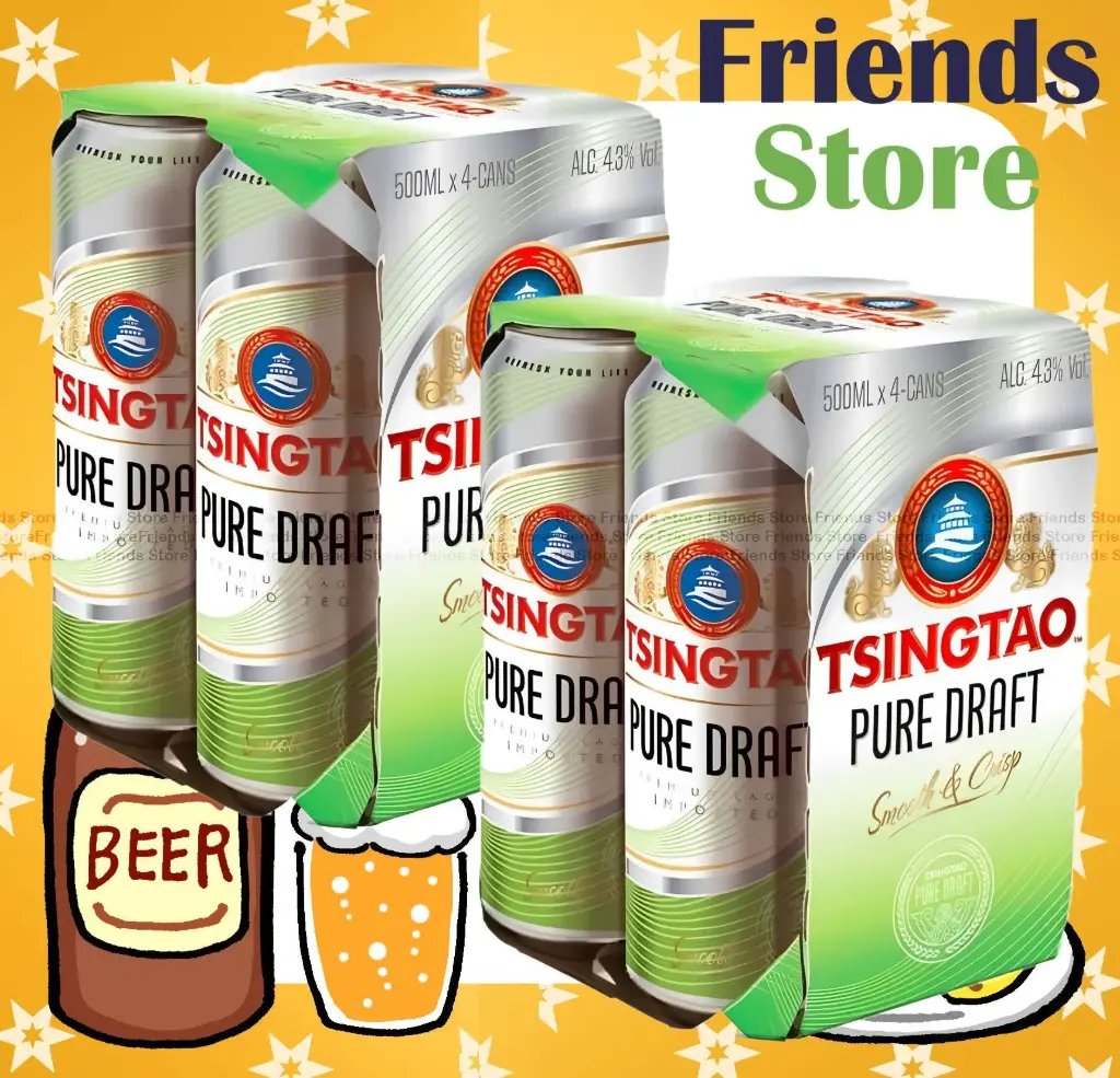 [400138KC] TSINGTAO - 青島ピュアドラフト スムース＆クリスプ ビール キング缶 (500ml × 8)﻿