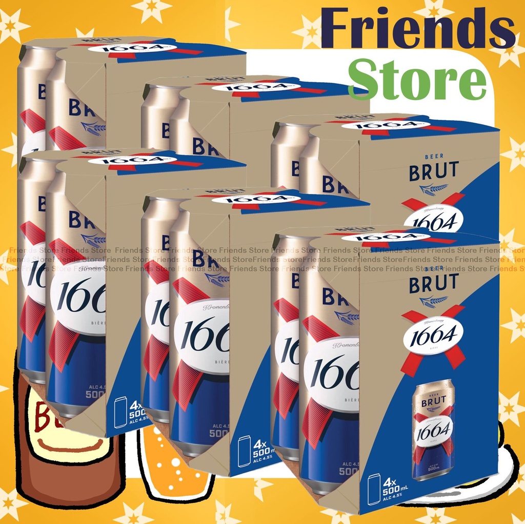 [400446GF] Kronenbourg 1664 - [Full Case] K1664 巨罐裝 Brut Beer (500ml X 24) #Dealer's goods of hk