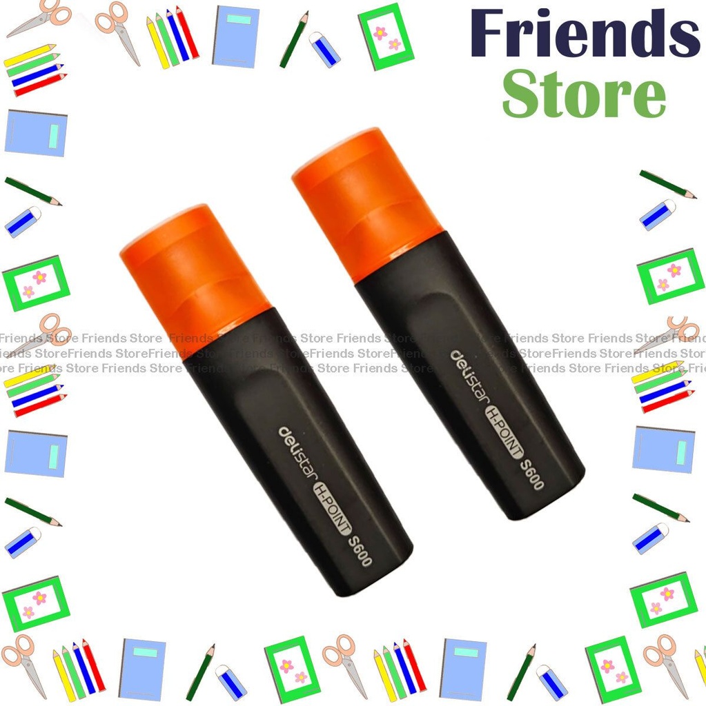 [125012N3] deli - S600 Highlighter (ORANGE)  X 2