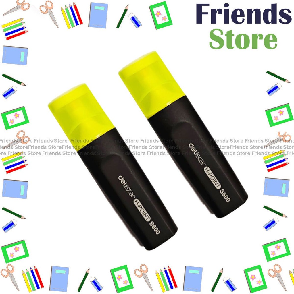 [125012N] deli - S600 Highlighter (YELLOW)  X 2