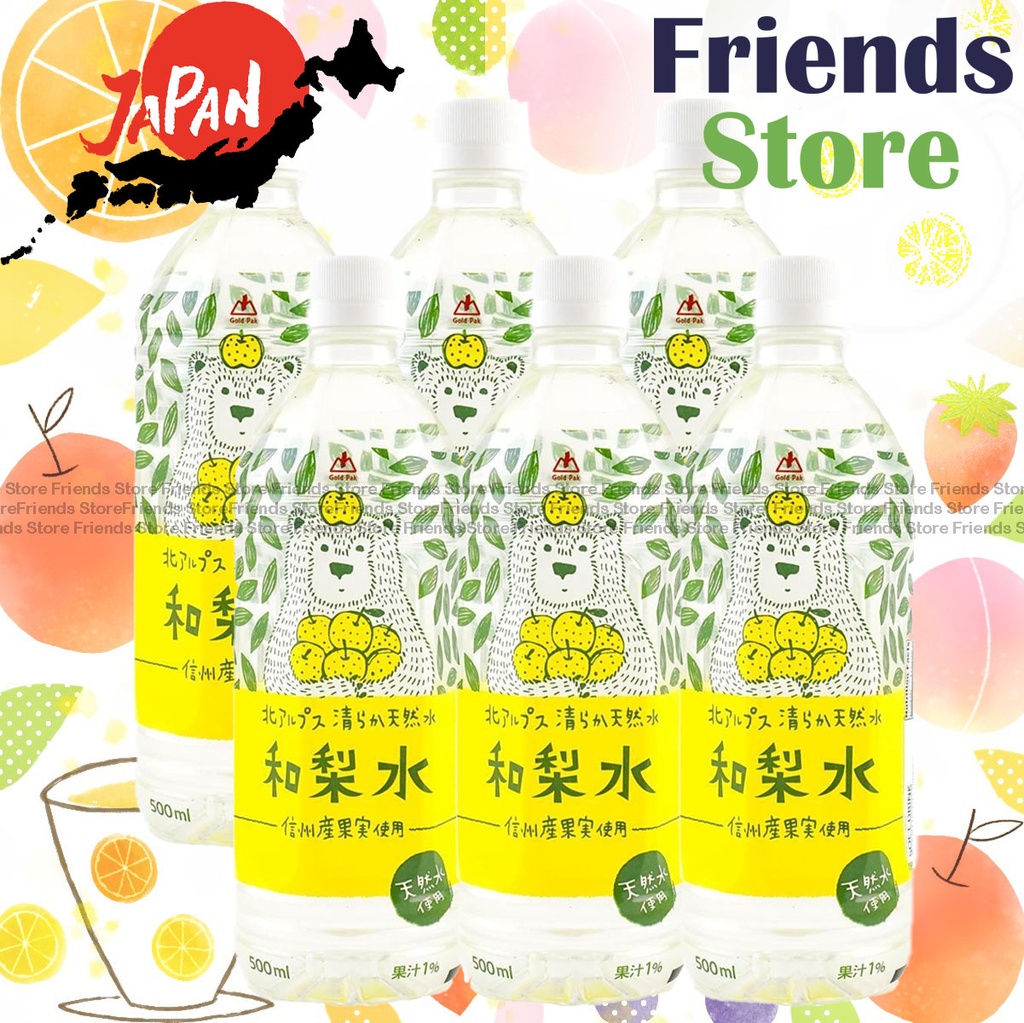 Gold-Pak - 北阿爾卑斯山純天然水- 梨味 (500毫升 X 6)