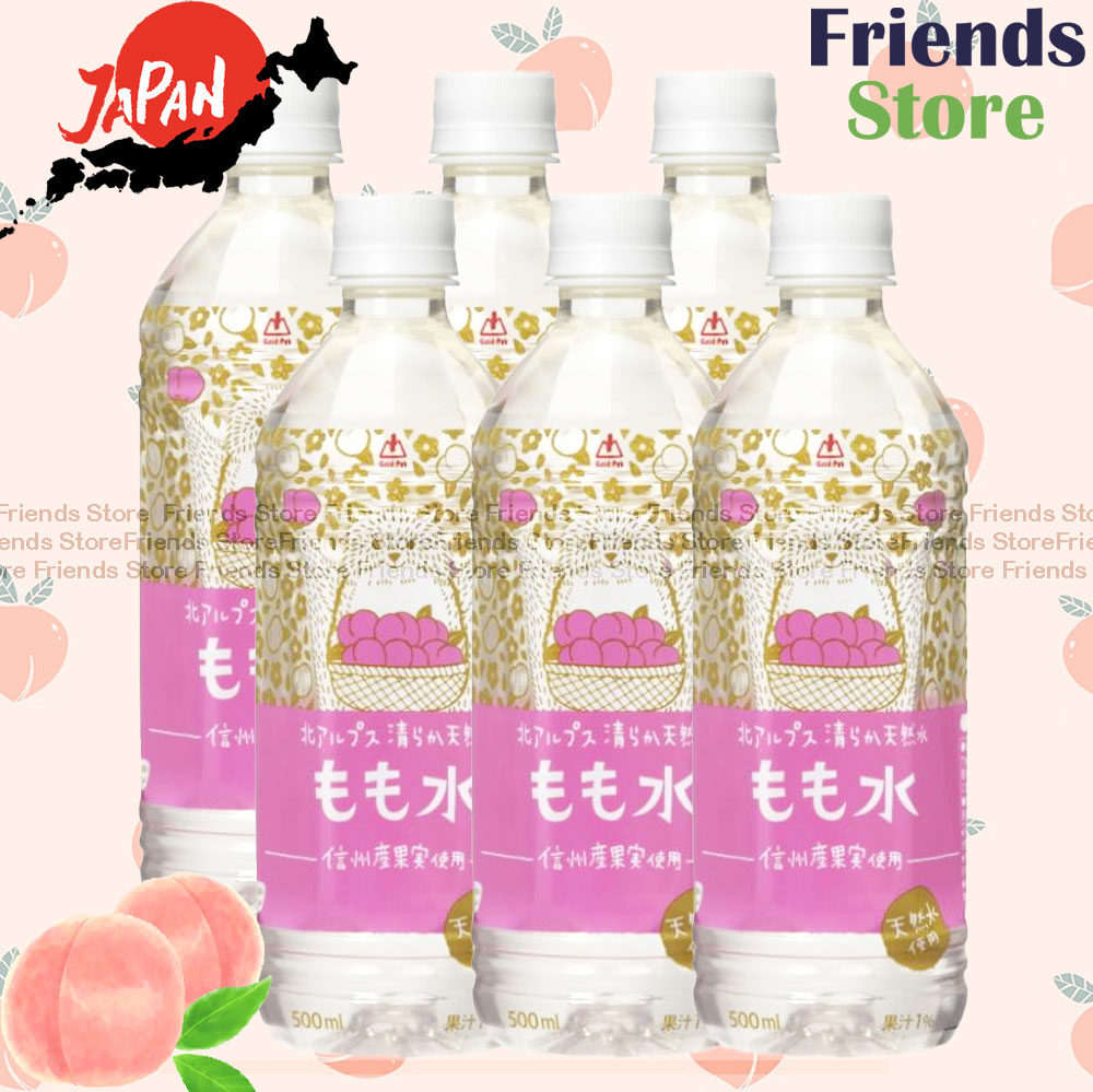 [40123E] โกลด์แพ็ก - น้ำแร่ธรรมชาติจากเทือกเขาแอลป์ - กลิ่นพีช (500 มล. x 6)