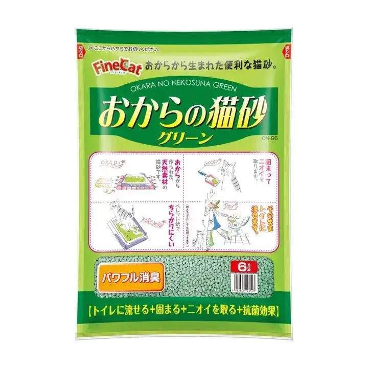 [AHK14351] Hitachi - ファインキャット おからの猫砂 グリーン 6L