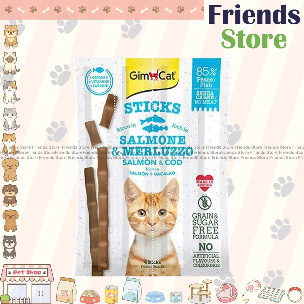 [GM400174] GimCat - Grain Free Sticks Salmon & Trout 4pcs