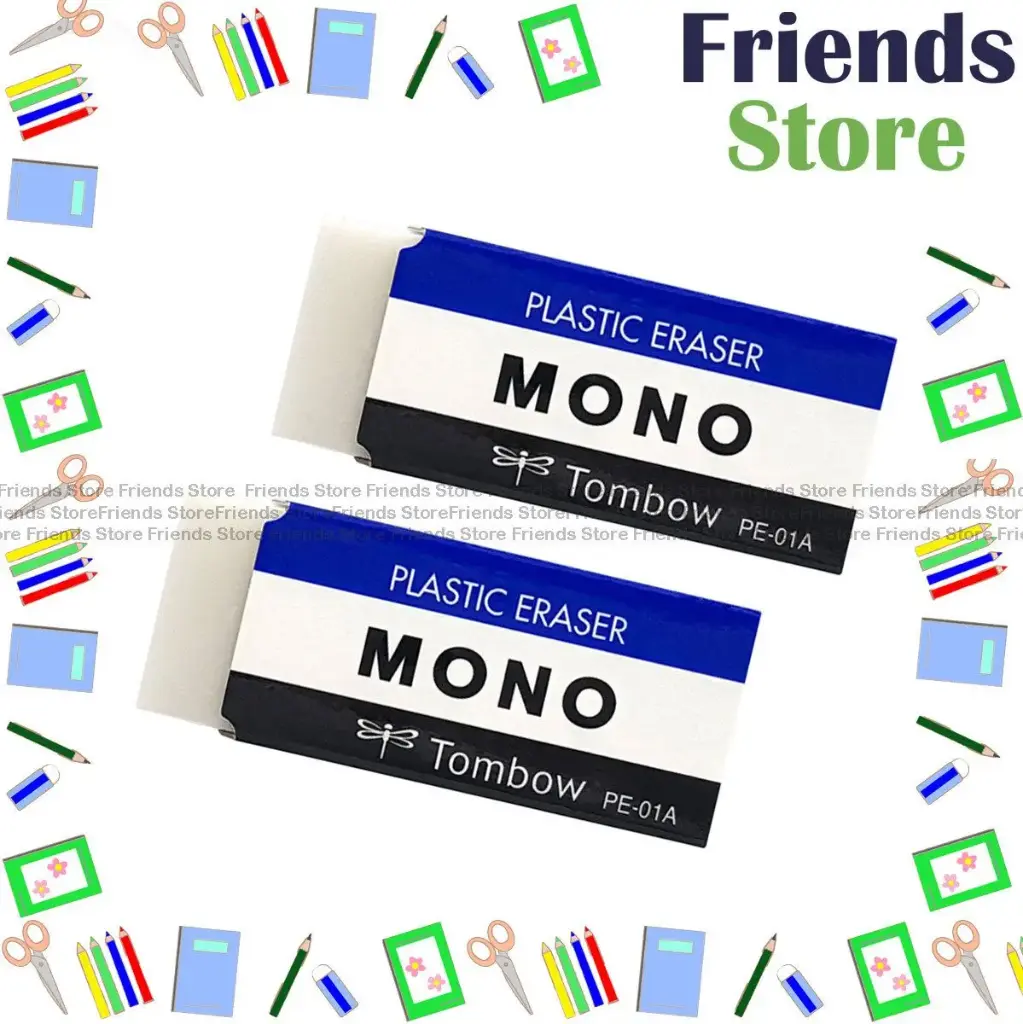 [19002] Tombow - 일본 MONO(모노) PE-01A 플라스틱 지우개 소형 2개입