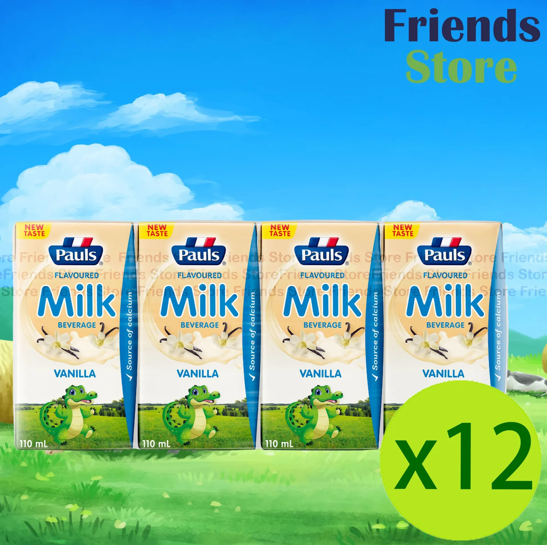 [4004421LF] 保利 - [原箱] <迷你裝> 雲呢拿味牛奶 飲品 (110毫升 X 4 X 12)