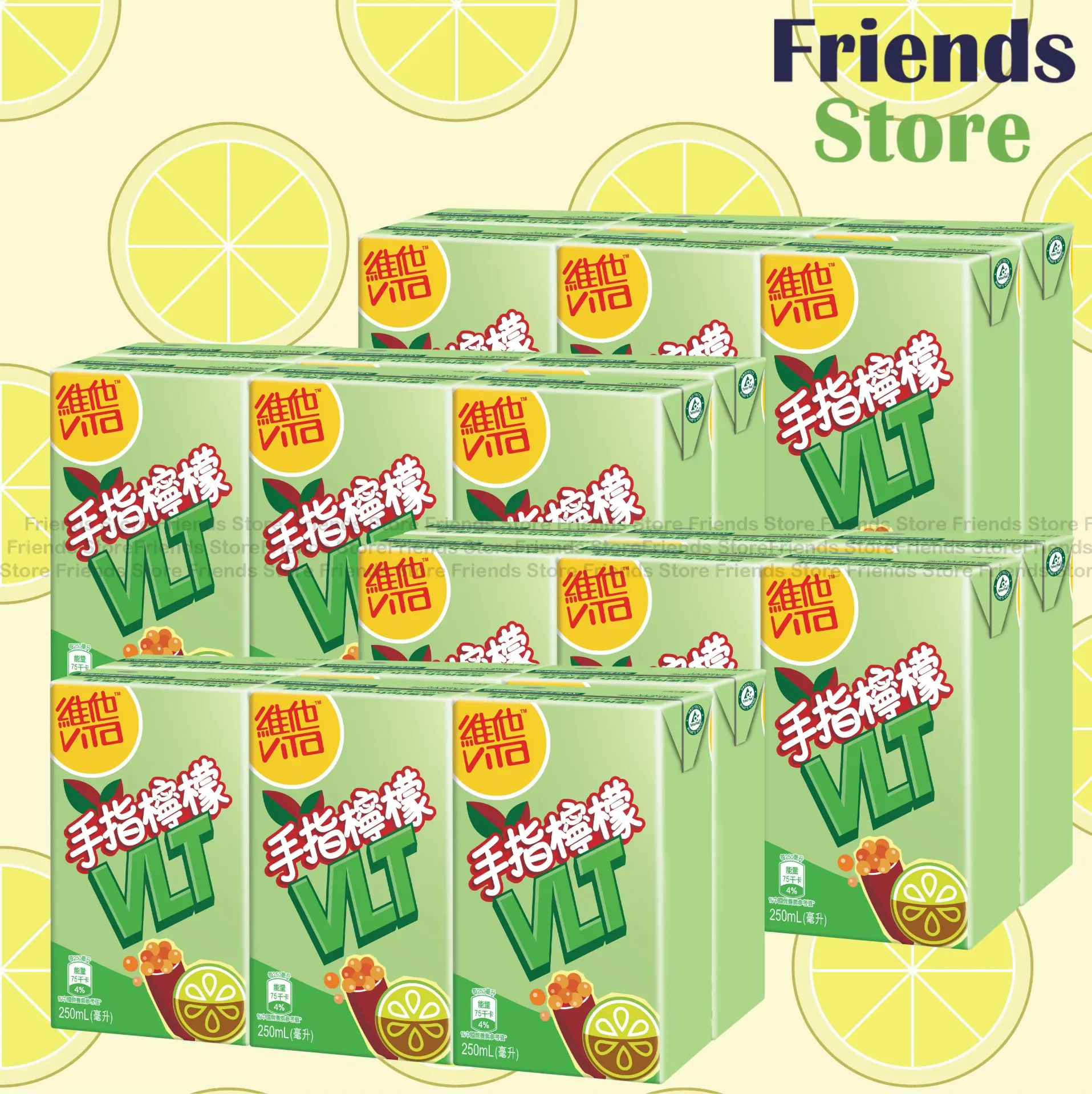 Vita - [กรณีเต็ม] 紙包裝- Da Hong Pao Finger Lime Lemon Tea Drink (250ml X 6 X 4)