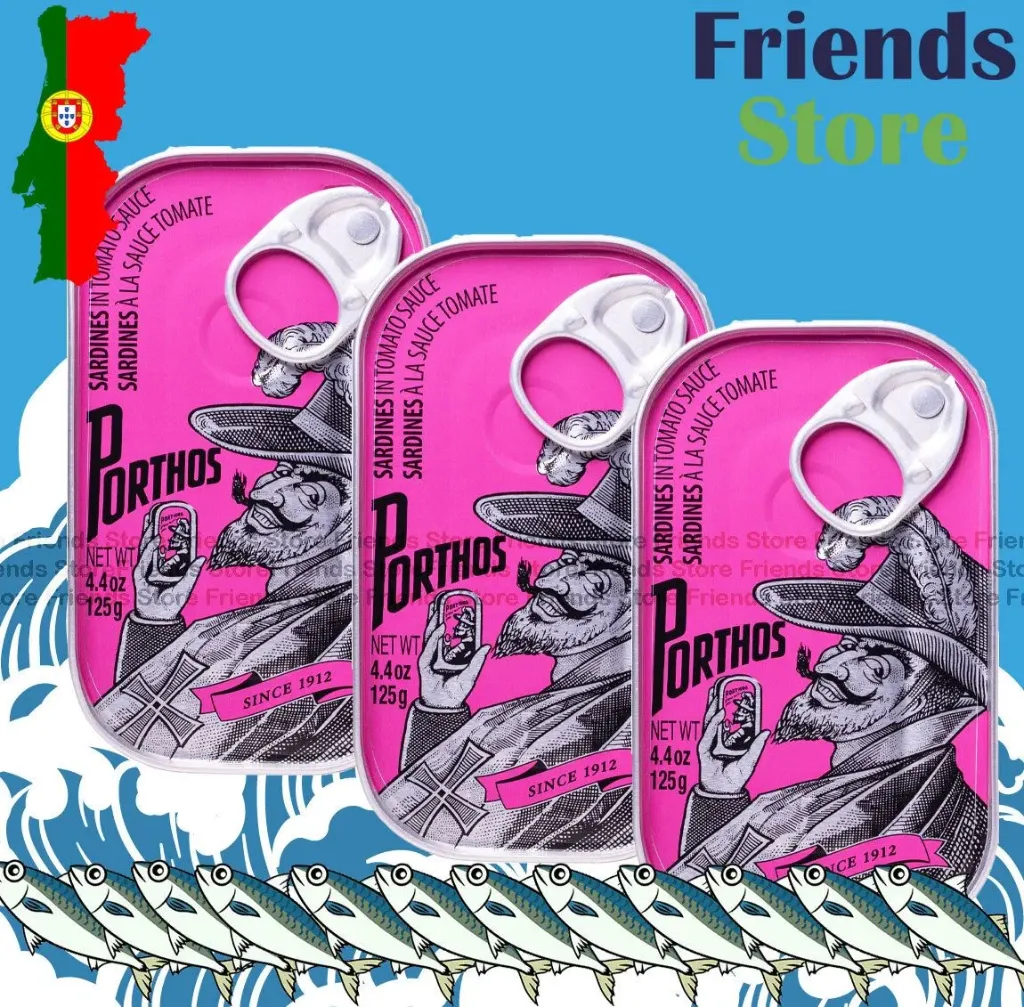 [400780C] PORTHOS - Sardines in Tomato (Pink) (125g X 3)